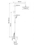 A14401 Душевой комплект со смесителем для ванны, 84/125х58 см