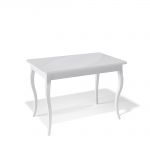 Стол обеденный KENNER 1100C белый/стекло белое