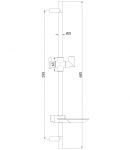 LM8062C - Аксессуары Стойка душевая 685мм с овальной мыльницей, хром, блистер